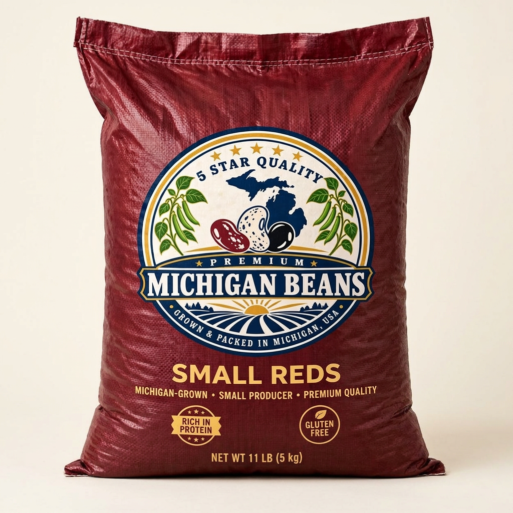 Small Red Beans – Michigan Grown, Dried (5kg / 11lb) – PREMIUM MICHIGAN ...